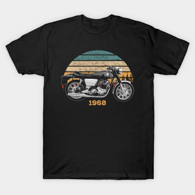 1968 Norton Commando Vintage Motorcycle Design T-Shirt by Madisen Harvey